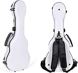 Crossrock Thick Padded Hardshell Fiberglass White Tenor Ukulele Case (CRF1020TUWT)
