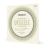 D'Addario Soprano Ukulele Strings, Titanium, EJ87S, 4-String Set, Pack of 1