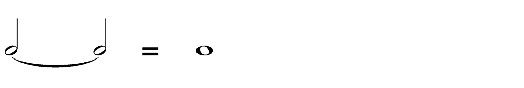 two minims tied are equal to a semibreve